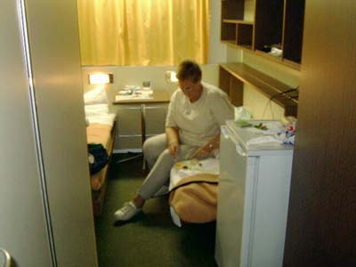aan boord,onze cabine